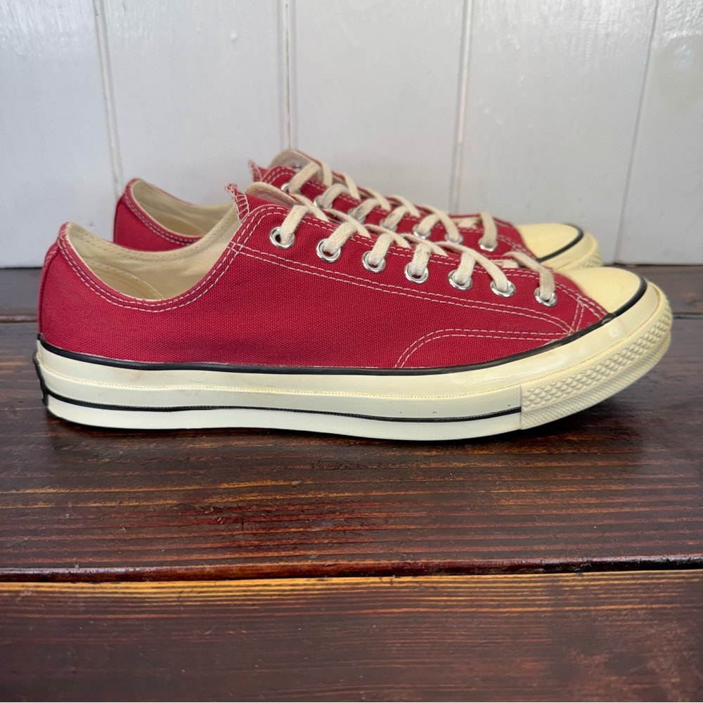 Converse Chuck Taylor All Star Low-Top Sneakers – Red – Men’s 10.5 - Picture 2 of 9